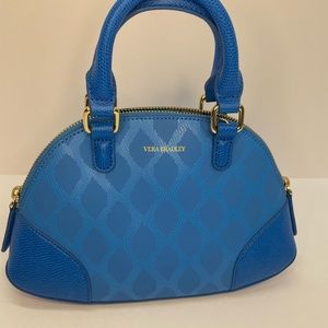 Vera Bradley Blue Leather Satchel